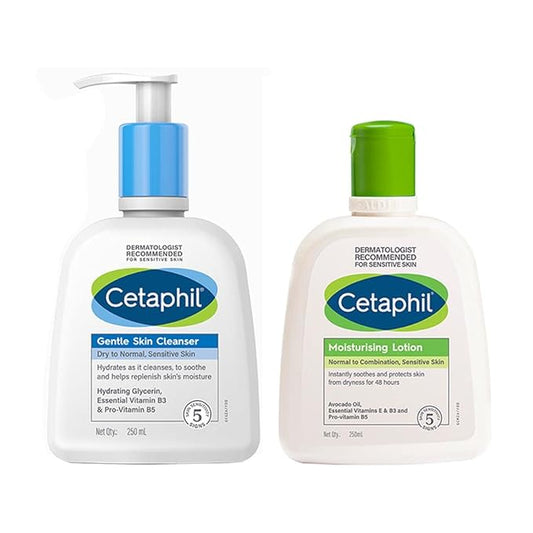 Cetaphil Moisturizing Lotion + Gentle Skin Cleanser for Sensitive Or Dry Skin