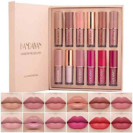 Liquid Matte Lipstick 12 Piece Set | Waterproof Long Lasting